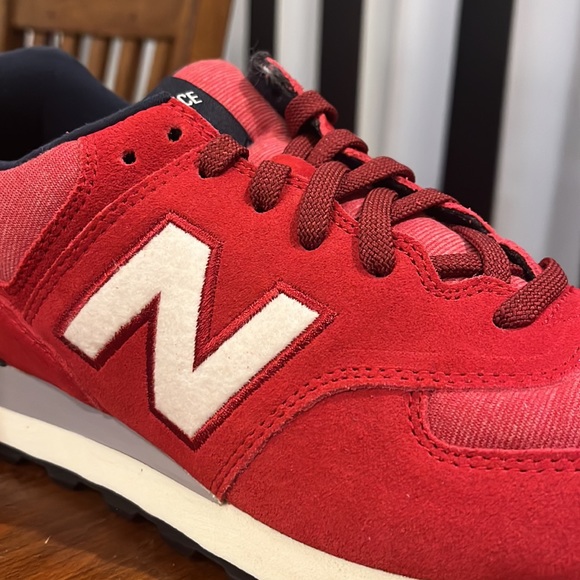 New Balance 574 ML574PRD varsity pack shoes sneakers red new Mens Size 9.5 - Picture 8 of 12